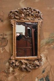 18th Century gilt wood decorative mirror