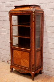 19th century display cabinet with marble top