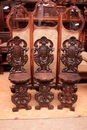 Renaissance style Chairs in Walnut, italie 19th century
