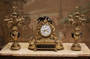 3 pc bronze clock set