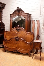 3 pc. mahogany Louis XV bombe bedroom