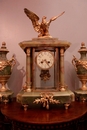 style Clock set in onyx and gilt bronze, France 19th century