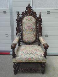 oak hunt arm chair 19th century