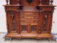 monumental walnut cabinet 19th century 120 inch tall