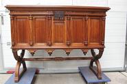 French walnut gothic server signed by the maker 19th century (51.5 w x 40 t x 20 d  inches)