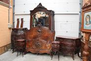 6 piece rosewood louis XV bombay bedroomset 19th century 