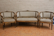 3pc Gilt Louis XVI sofa set