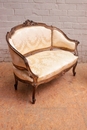 Louis XV style Sofa set in gilt wood, France 19th century