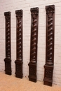 Renaissance style Columns in Oak, Belgium 1900