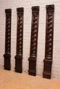 Renaissance style Columns in Oak, Belgium 1900