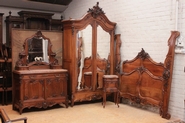 4 pc quality Louis XV style bedroom in walnut
