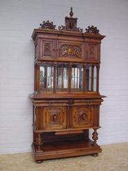 Walnut renaissance cabinet 19th century