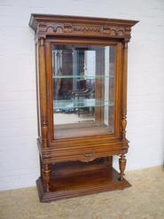 walnut Henri II display cabinet 19th century