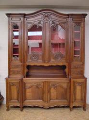 Exceptional Monumental walnut 8 door cabinet 19th century