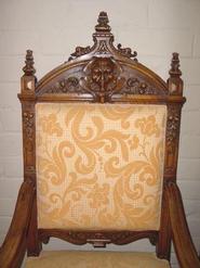 pair of walnut renaissance arm chairs 19th century