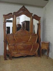 3pc solid walnut Louis XV bedroom 19th century