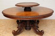 Oak hunt table with 3 leaves and server top 19th century