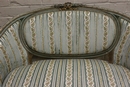 Louis XVI style Sofa set in paint wood, France 19th century