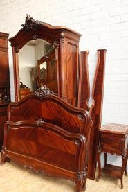 3pc mahogany Louis XV bedroom 19th century