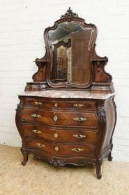 Rosewood Louis XV tombeau commode 19th century