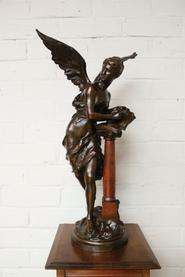 Bronze statue signed by Mathurin Moreau 19th century