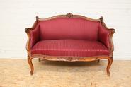 Walnut Louis XV sofa circa 1900