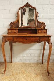 Walnut Louis XV vanity 