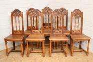 8 walnut renaissance chairs