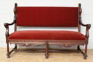 Walnut French Henri II sofa 19th century