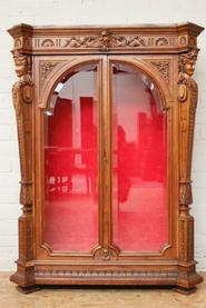 Walnut Henri II display cabinet 19th century