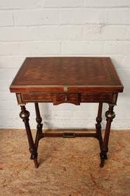 Rosewood game/desk table 19th century