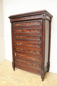 Rosewood chest of drawers with marble top 19th century