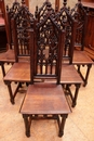 Gothic style Chairs in Oak, France 19th century
