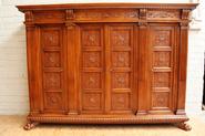 Solid walnut 4 door bookcase signed by Christian Krass circa 1920