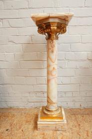 marble and gilt bronze pedestal 19th century