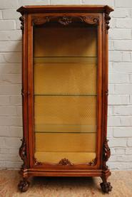 Walnut regency display cabinet 19th century
