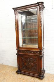 Walnut, renaissance display cabinet signed by the maker 19th century