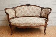 Walnut Louis XV sofa 19th century