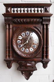 Walnut Henri II wall clock 19th century