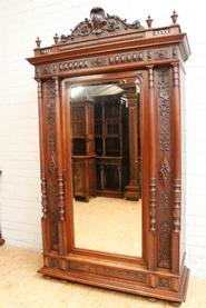 Walnut Henri II single door armoire 19th century