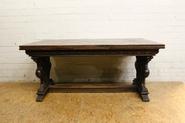 Oak Renaissance figural table 19th century