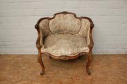 walnut Louis Xv arm chair 19th century (need new upholstry) 