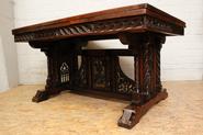 Oak Gothic table 19th century