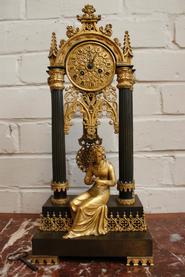 Nice Quality bronze gilded gothic clock 19th century