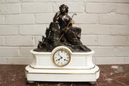 Bronze and marble clock 19th century