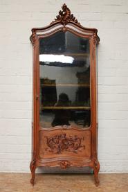 Walnut Louis XV bombay display cabinet 19th century