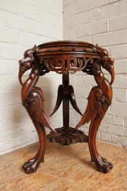 Walnut little table-pedestal 19th century
