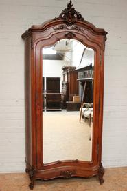 Walnut bombay single door armoire 19th century
