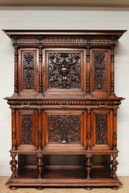 Nice quality walnut renaissance cabinet 19th century