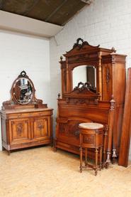 4 pc. Walnut Louis XVI bedroom set 19th century